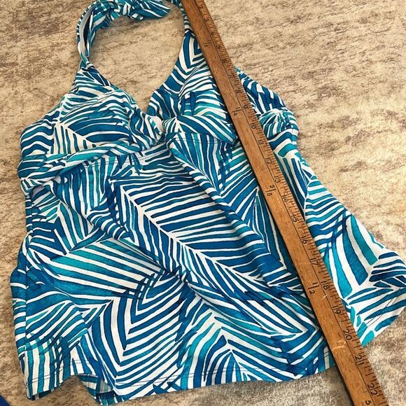 Chaps size 10 two piece bathing suit halter tankini - Picture 11 of 11